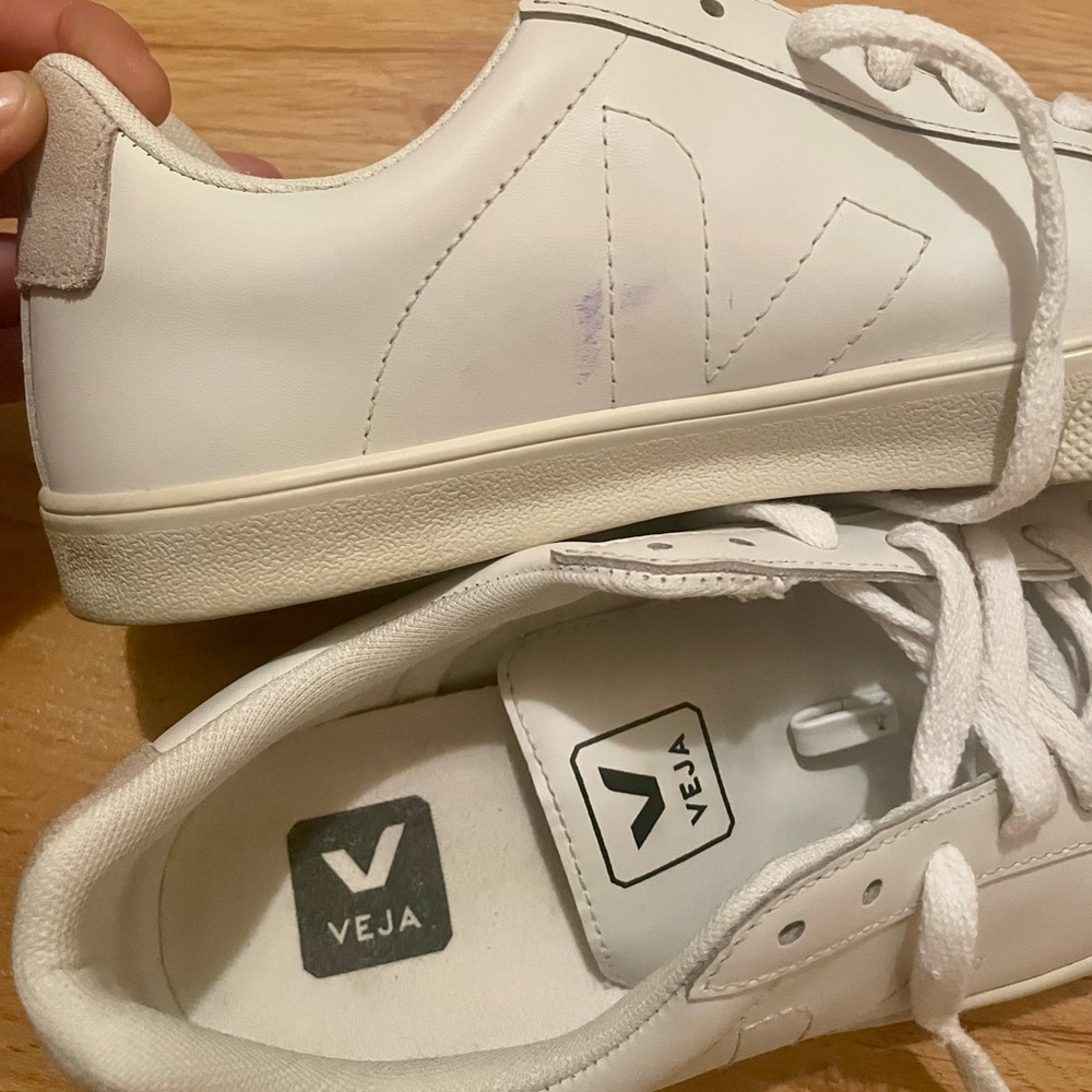 Veja low esplar white leather lace up sneakers - Picture 12 of 12